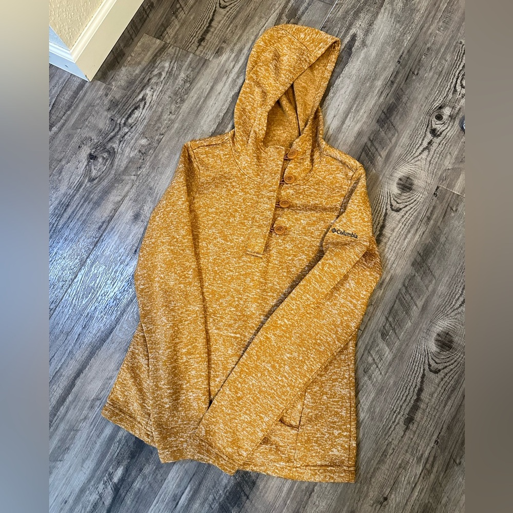 Women's Mustard Hooded Sweater